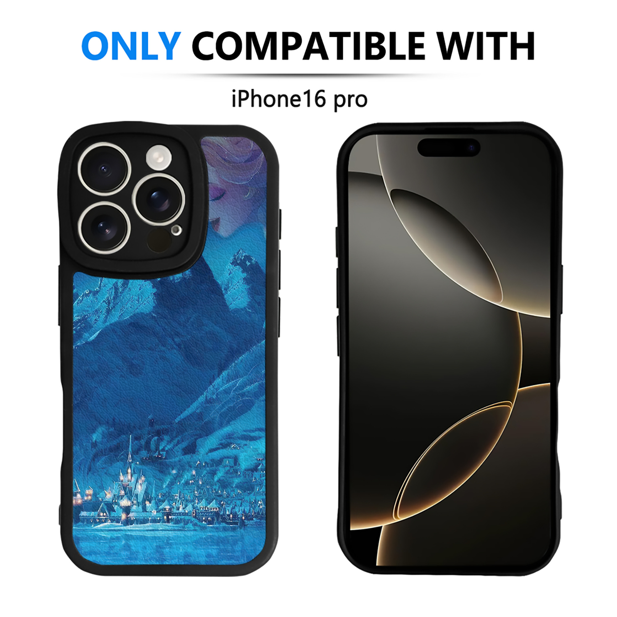 （画像用） アナと雪の女王 アンナ エルサ Frozen Anna Elsa 【iPhone 16シリーズ対応】シリコンスマホケース（レザー調） 材質：シリコン